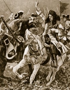 Bitva u Malplaquetu, 11. září 1709: Chevalier St. George zraněn během války o španělské dědictví; od English School