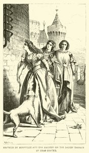 Beatrice de Moreville a její dívky na Ladies Terrace v Chas Chateil od English School