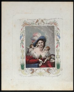 Krásná žena obklopená vílami (barva litho) od English School