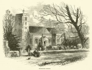 Beddington Church (rytina) od English School