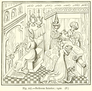 Interiér ložnice; 1400 od English School
