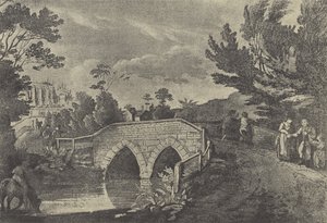 Žebrácký most, 1796 (hlubotisk) od English School