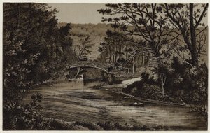 Žebrácký most, poblíž Whitby (litho) od English School