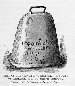 Bell of Cumascach Mac Aillelo, Steward of Armagh, End of Deváté století, ilustrace z Krátké historie anglického lidu od J. R. Greena, vydáno 1892