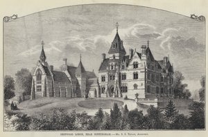 Bestwood Lodge, poblíž Nottinghamu (rytina) od English School