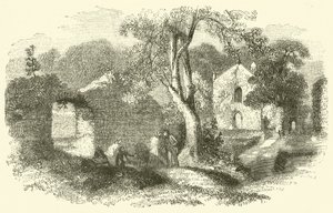 Bindon Abbey (rytina) od English School