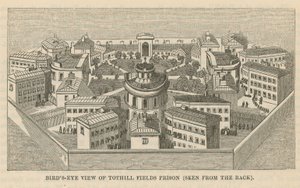 Pohled z ptačí perspektivy na věznici Tothill Fields od English School