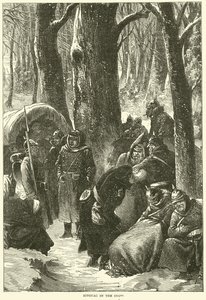 Bivak ve sněhu, listopad 1870 od English School