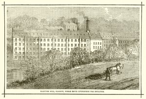 Blantyre Mill, Glasgow, kde byl zaměstnán David Livingstone od English School