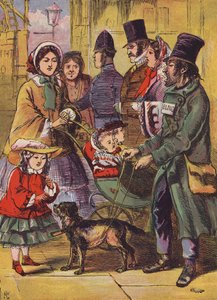 Slepý žebrák (barevná litografie) od English School