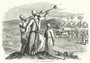 Blowing of the Silver Trumpets (rytina) od English School