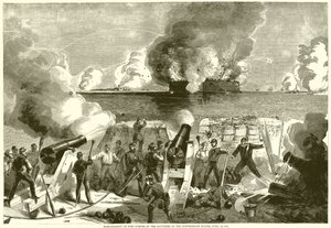 Bombardování Fort Sumter bateriemi států Konfederace, 13. dubna 1861 od English School