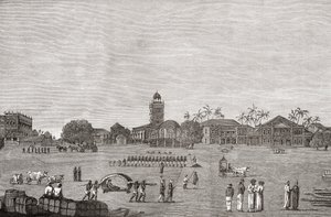 Bombay Green, Jižní Bombaj, Indie v roce 1767, z „Krátké historie anglického lidu“ od J. R. Greena, vydaného v roce 1893 od English School