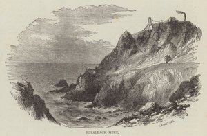 Důl Botallack (rytina) od English School