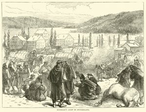 Bourbakis armáda ve Švýcarsku, únor 1871 od English School