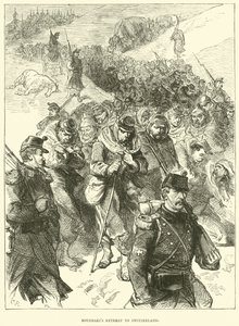 Bourbakis ustoupí do Švýcarska, leden 1871 od English School