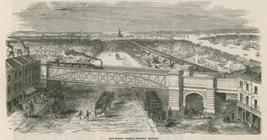Bow Spring Bridge, stanice Stepney, Londýn od English School