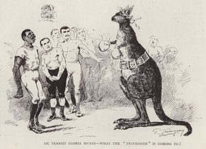 Boxerský klokan (litho) od English School