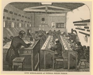 Chlapecká učebna ve věznici Tothill Fields od English School
