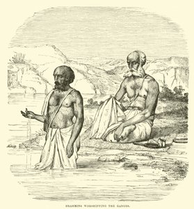 Brahmani uctívající Gangu od English School