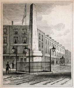 Mosazný Crosbys obelisk od English School