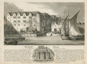 Bridewell Palace, jak to vypadalo kolem roku 1660 od English School