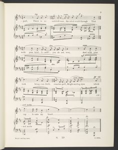 "Zářivě usmívající se oči." Rondeau (Song) Slova z francouzštiny Christine de Pisan od Gilberta Passa, Gilbert A. Alcock od English School