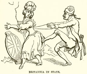 Britannia in Stays od English School