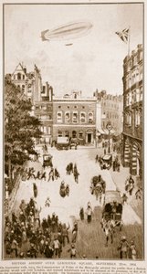 Britská vzducholoď nad Leicester Square, 22. září 1914, 1914-19 od English School