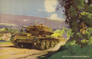 Britský tank Covenanter Mark V, druhá světová válka (barevné lito) od English School