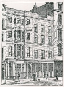 Britský hotel, Cockspur Street, Londýn od English School