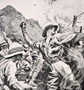 Britský poručík W.T. Forshaw VC, z ‚The War Illustrated Album deLuxe‘, vydané v Londýně, 1916 od English School