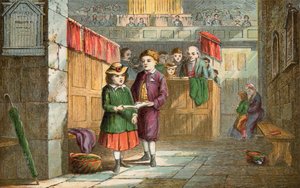 Bratr a sestra zpívají hymny v kostele od English School