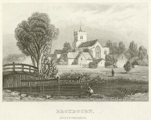 Broxbourne, Hertfordshire (rytina) od English School