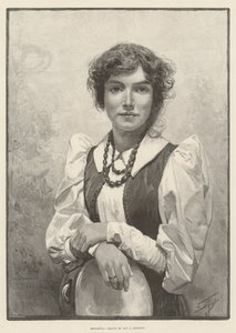 Brunetta (rytina) od English School