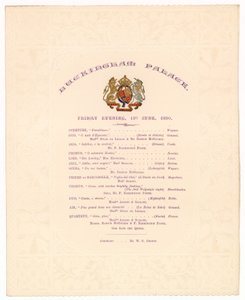 Koncert v Buckinghamském paláci, 13. června 1890 od English School