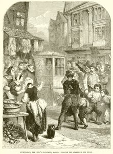 Buckingham, králův oblíbenec, projíždějící ulicemi ve svém sedanu od English School
