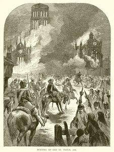 Upálení starého svatého Pavla, 1666 od English School