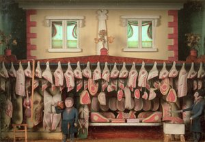 Butchers Shop (malovaný reliéf) od English School