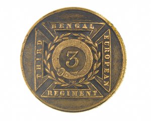 Button, důstojník, 3. Bengálský evropský pluk, 1854-1861 od English School