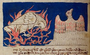CCA-LitMs/D/10 fol. 17v Pheonix, od Bestiary od English School