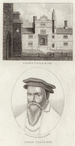 Caius College a portrét Jana Caiuse od English School