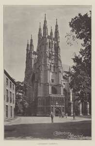 Canterburská katedrála (litho) od English School