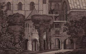 Canterbury: The Babtistry (litho) od English School