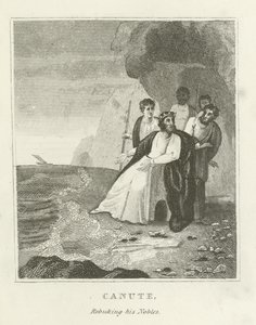 Canute, kárající své šlechtice od English School