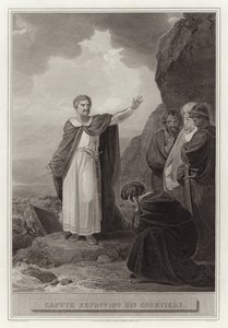 Canute kárající své dvořany od English School