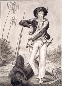 Kapitán John Gabriel Stedman (1744-97), c.1800 (tužka a mytí na papíře) (B/W Photo) od English School