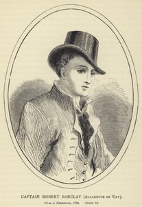 Kapitán Robert Barclay, Allardyce z Ury, Z miniatury, 1798, Aetatis 19 od English School