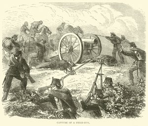 Zajetí polního děla, říjen 1870 od English School