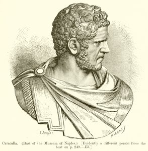Caracalla. (Busta neapolského muzea.) [Evidentně jiná osoba z busty na str. 240. Ed]
